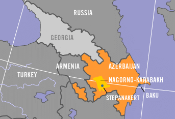ナゴルノ・カラバフ地図