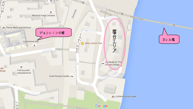 プラハジョンレノンマップ