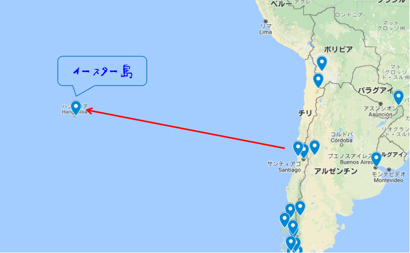 南米イースター島MAP